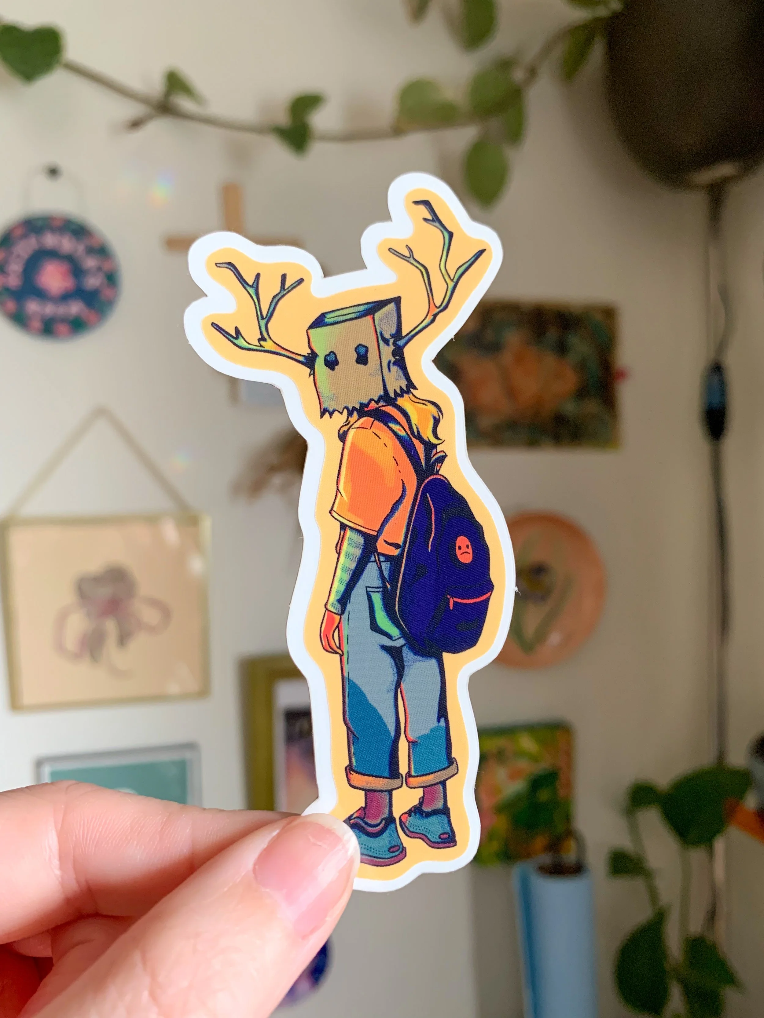 Paper Bag Girl - Vinyl Sticker