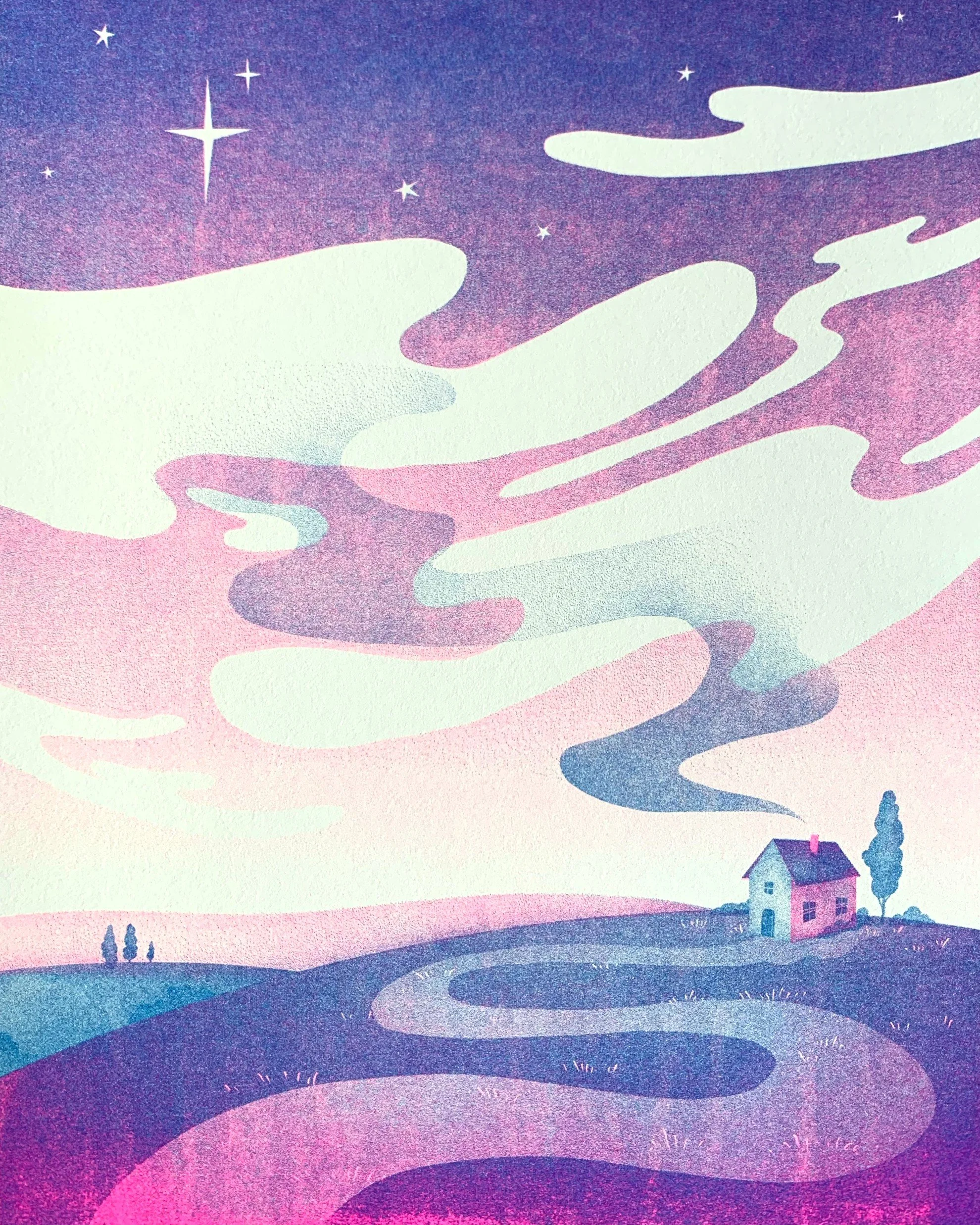 under the stars riso print.jpg
