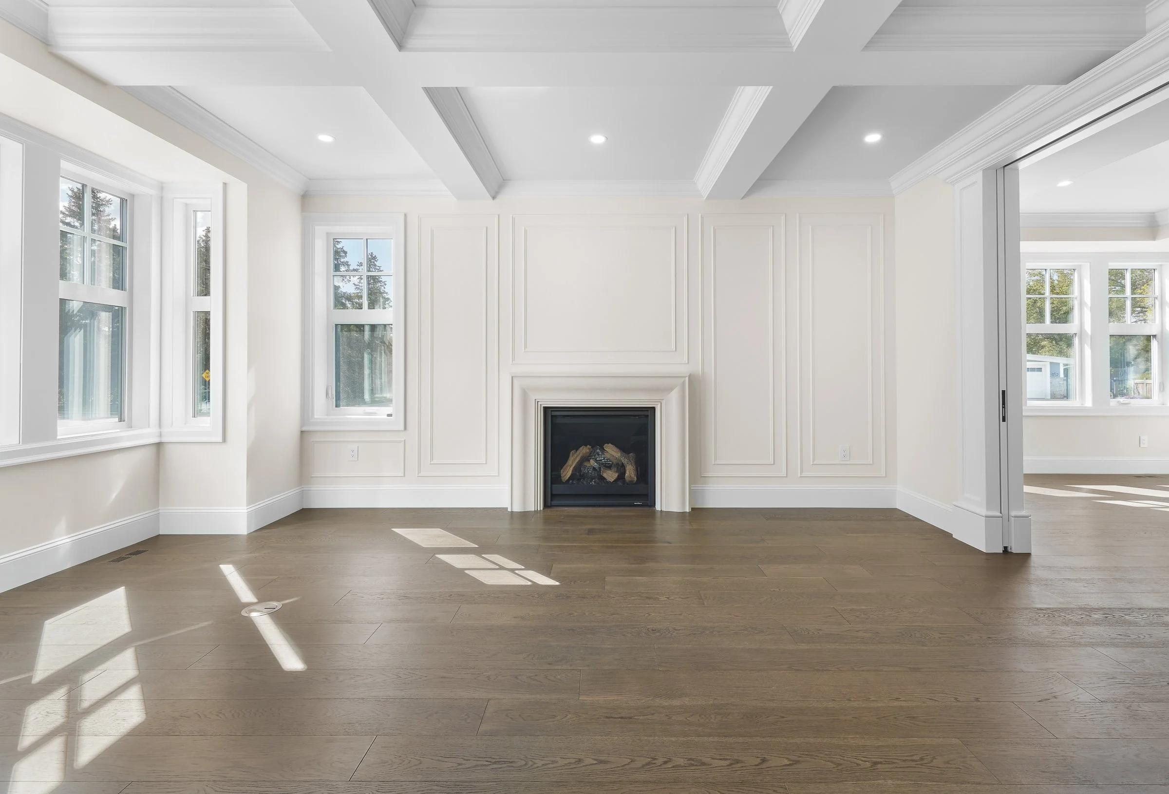 Living room in a custom Urbis Infill Home in Edmonton.