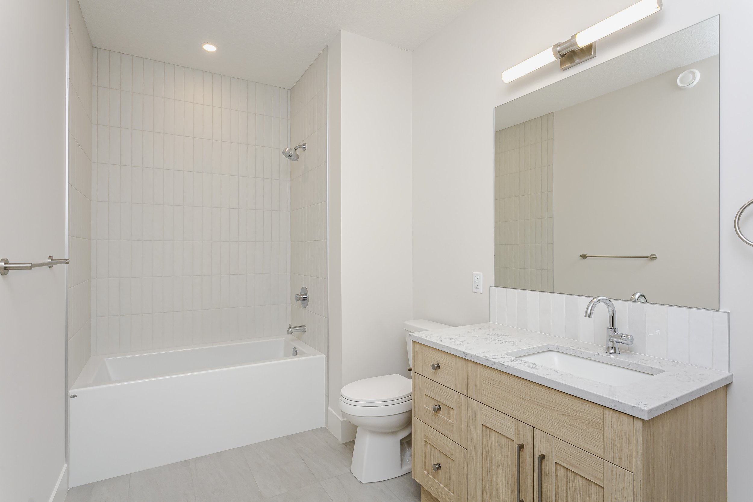 Bathroom in the Lakefront at 24 Jubilation Drive in Jensen Lakes St. Albert by Urbis Infill Homes. (Copy)