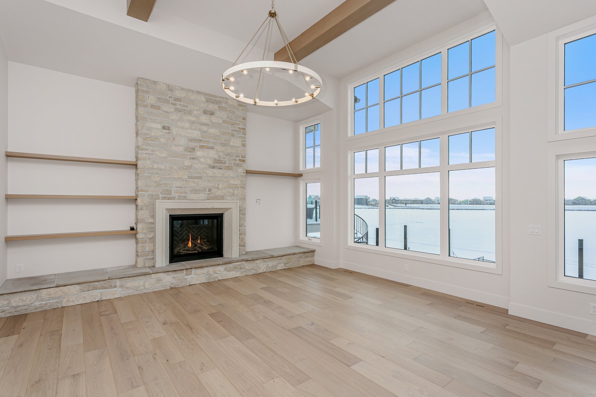 Great room in the Lakefront at 24 Jubilation Drive in Jensen Lakes St. Albert by Urbis Infill Homes. (Copy)