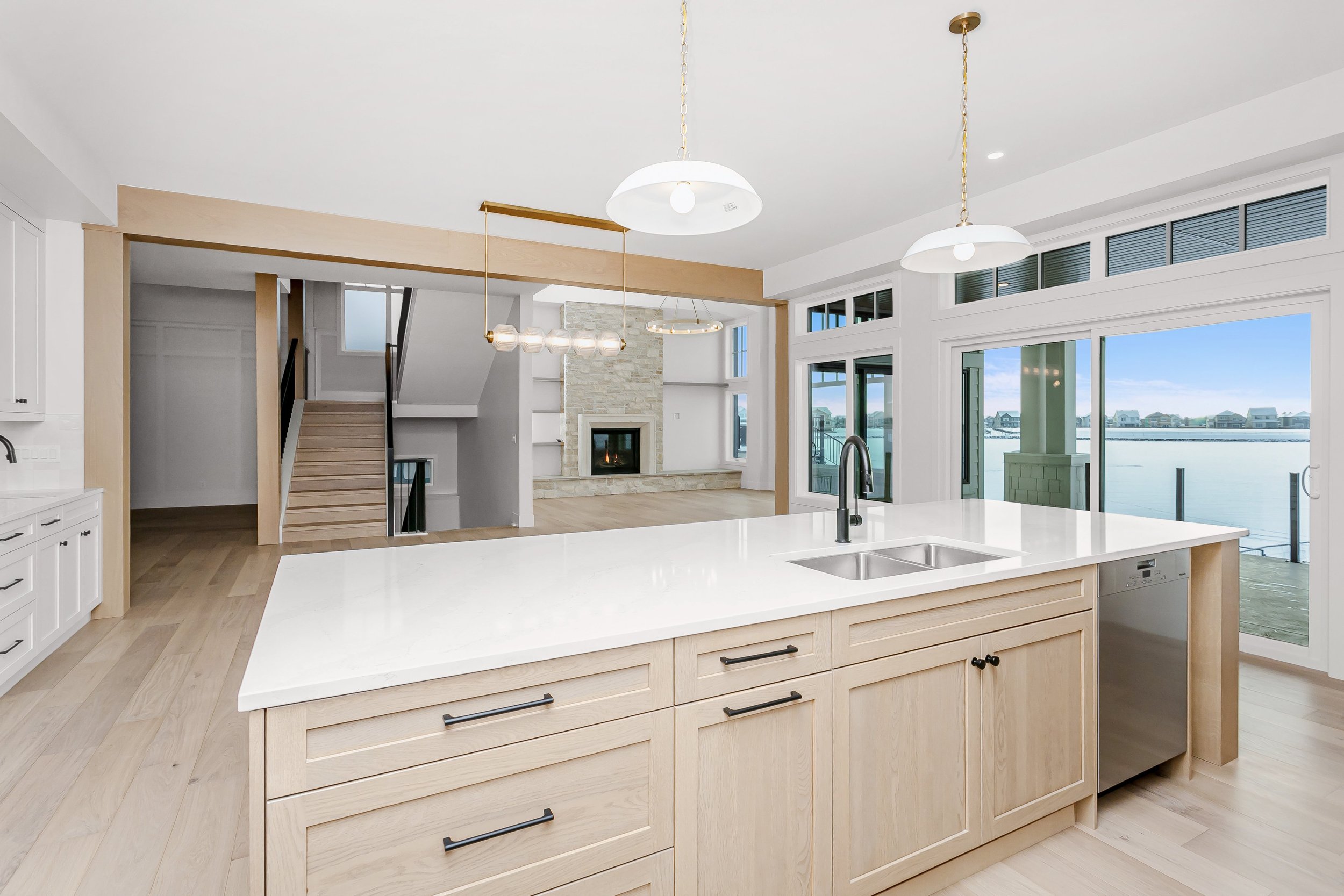 Main floor living area in the Lakefront at 24 Jubilation Drive in Jensen Lakes St. Albert by Urbis Infill Homes. (Copy)