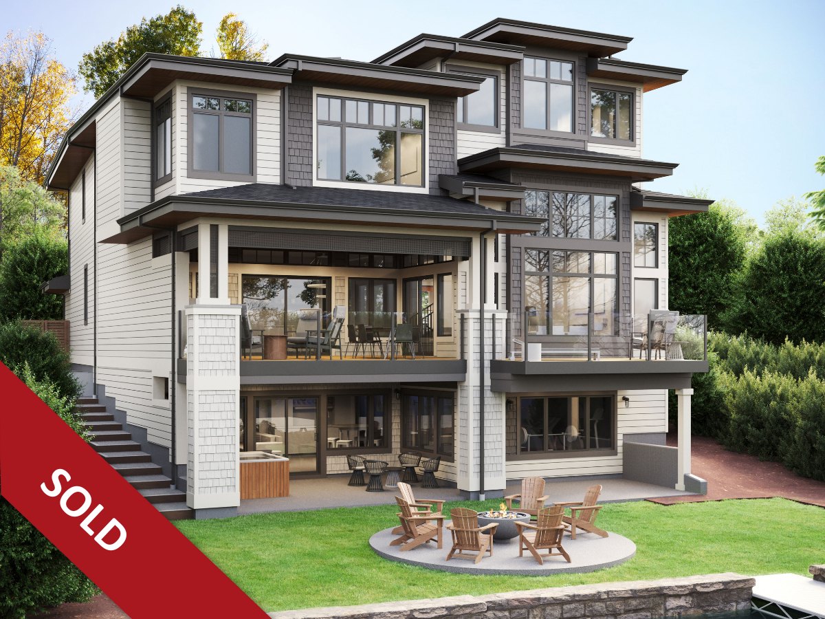 Exterior rendering of the Lakefront at 24 Jubilation Dr in Jensen Lakes St. Albert by Urbis Infill Homes.