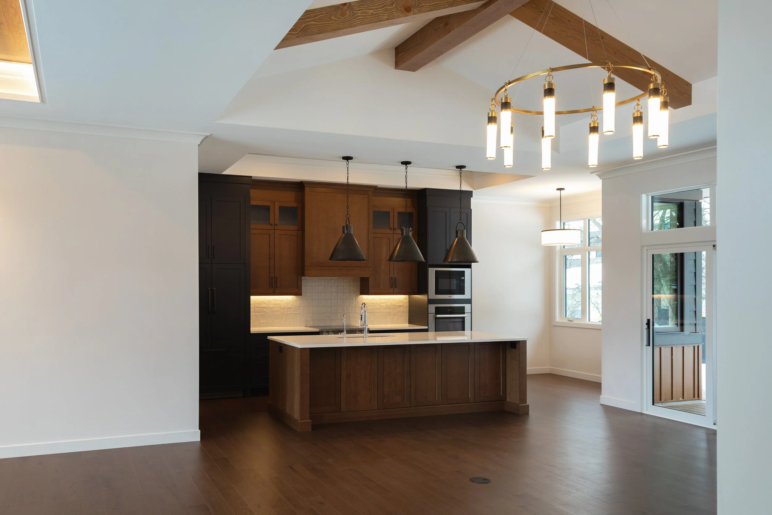 Kitchen in Parkview 89 custom home by Urbis Infill Homes in Edmonton.
