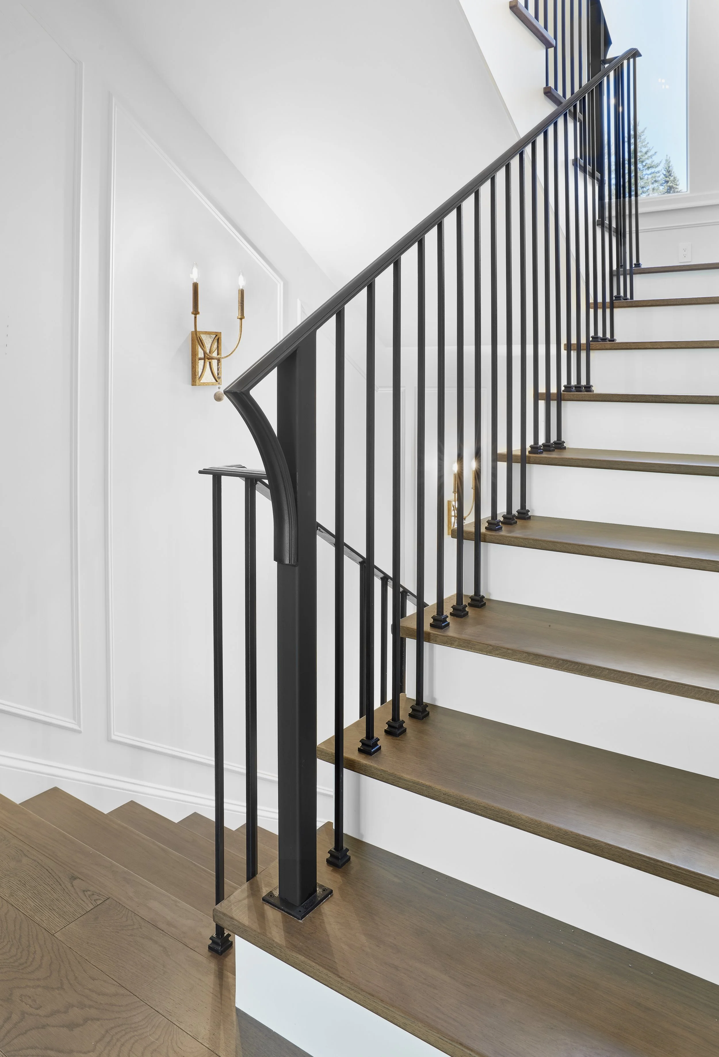 Staircase in Summit Drive Custom by Urbis Infill Homes in Edmonton.