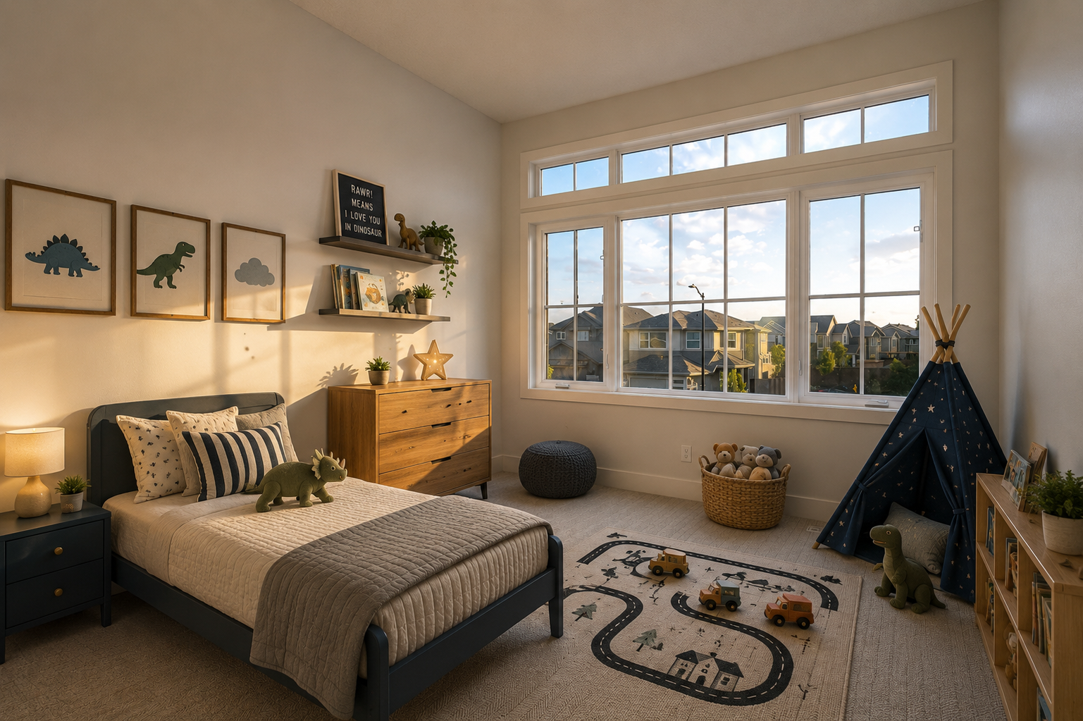 Bedroom in the Lakefront II at 12 Jardin Place in Jensen Lakes, St. Albert by Urbis Infill Homes.