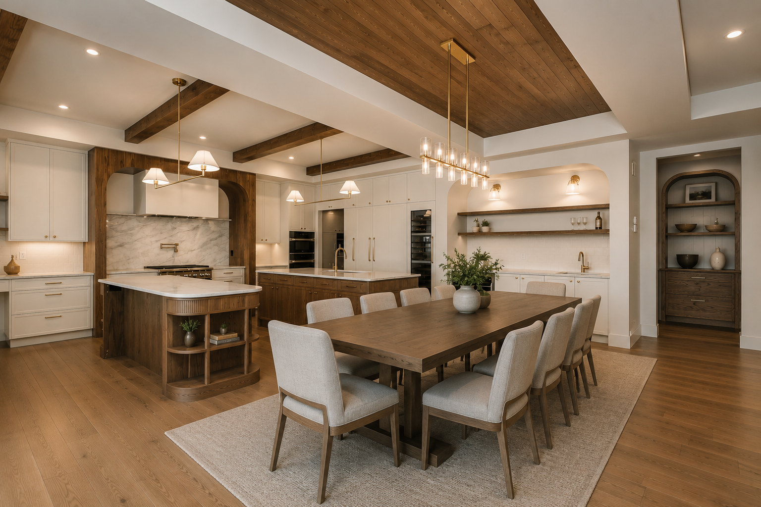 Dining room in the Lakefront II at 12 Jardin Place in Jensen Lakes, St. Albert by Urbis Infill Homes.