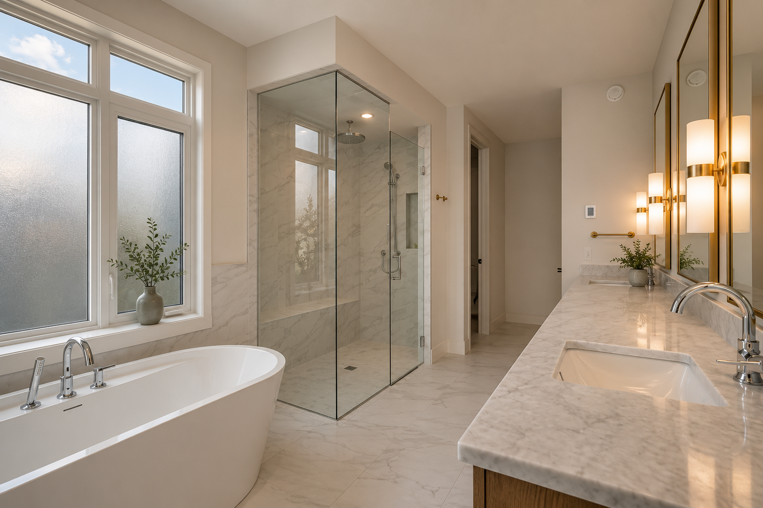 Ensuite in the Lakefront II at 12 Jardin Place in Jensen Lakes, St. Albert by Urbis Infill Homes.