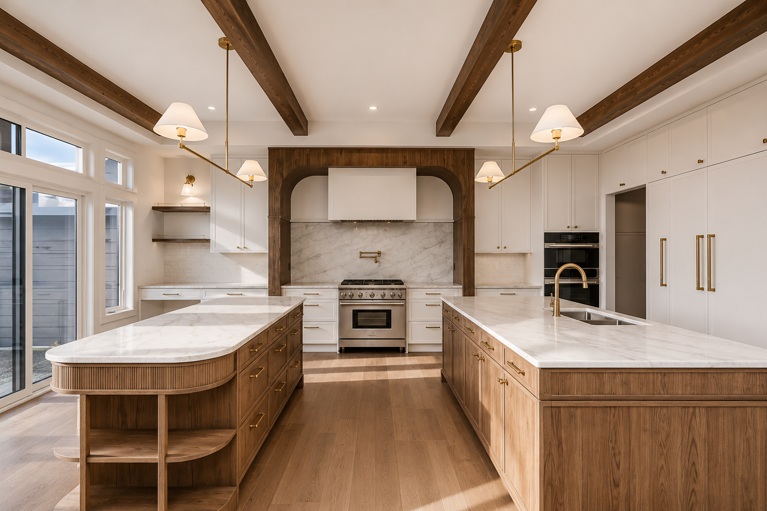 Kitchen in the Lakefront II at 12 Jardin Place in Jensen Lakes, St. Albert by Urbis Infill Homes.
