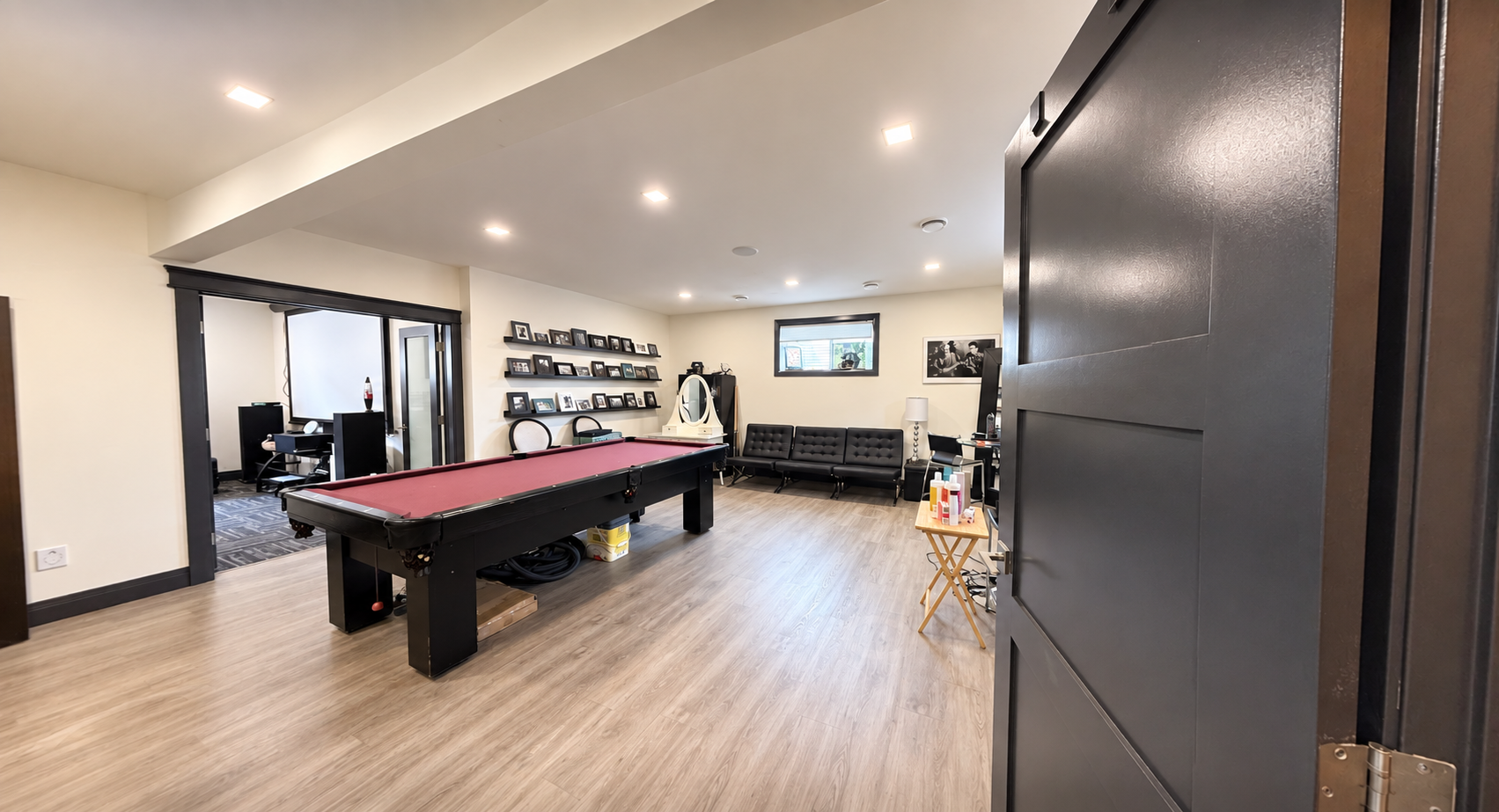 Basement in the Sherwood Park Reno by Urbis Infill Homes.