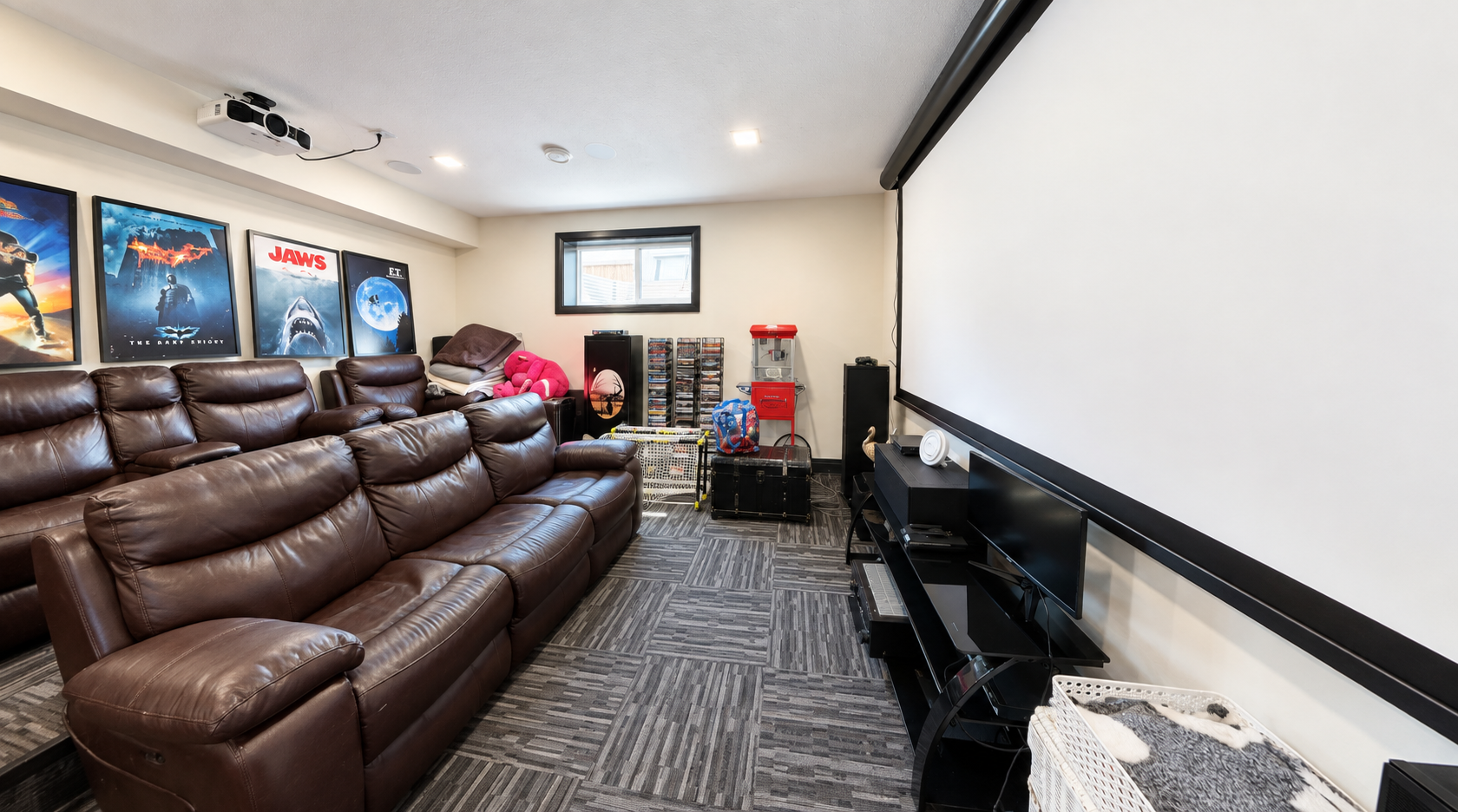 Basement in the Sherwood Park Reno by Urbis Infill Homes.