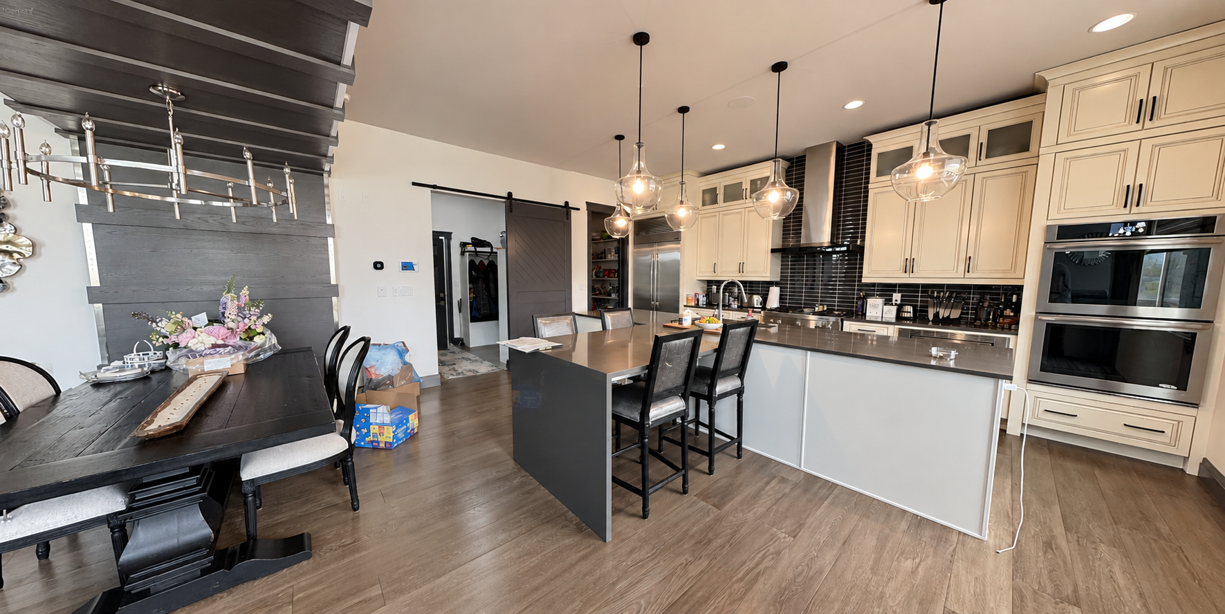 Kitchen in the Sherwood Park Reno by Urbis Infill Homes.