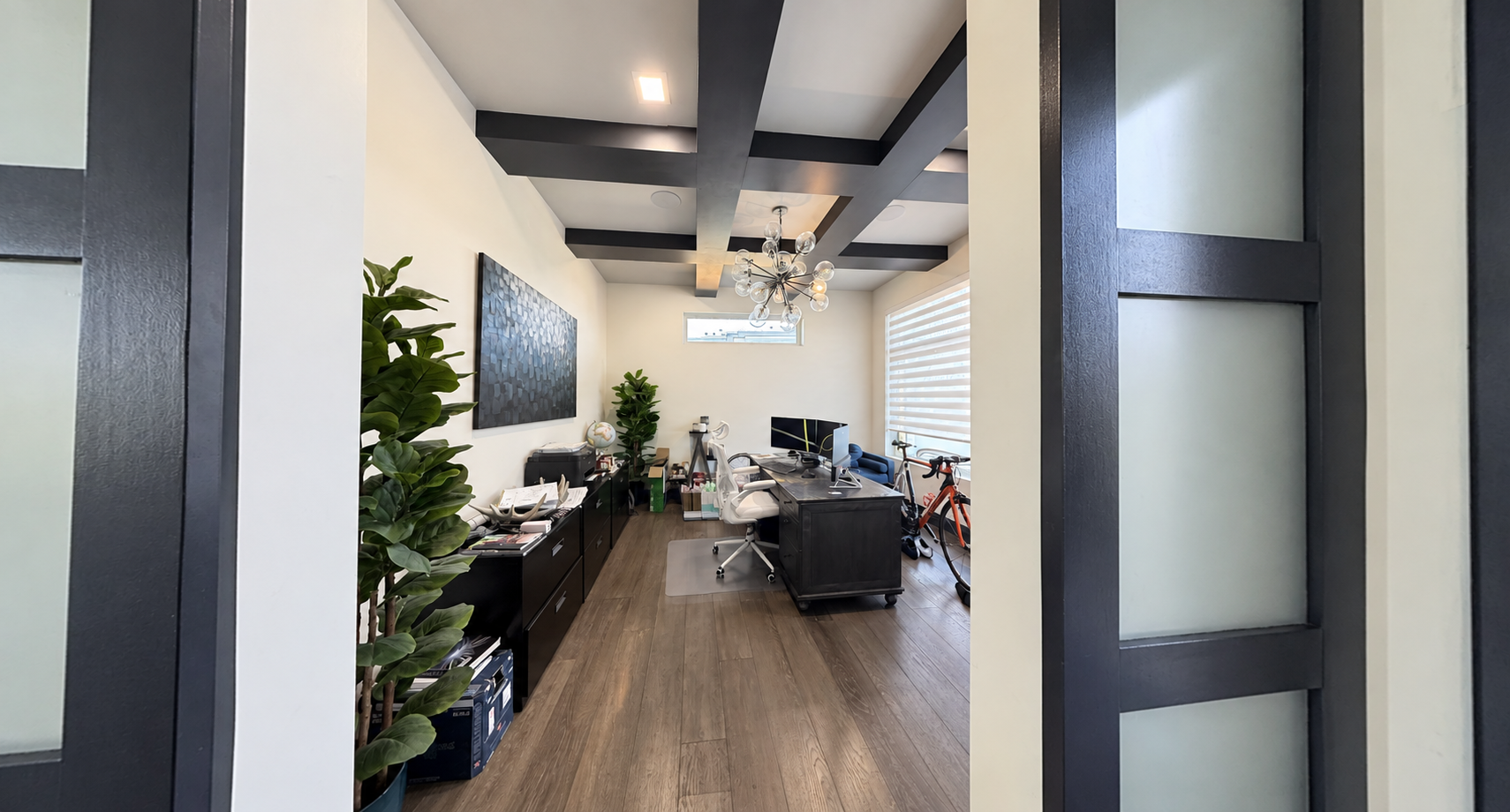 Home office in the Sherwood Park Reno by Urbis Infill Homes.