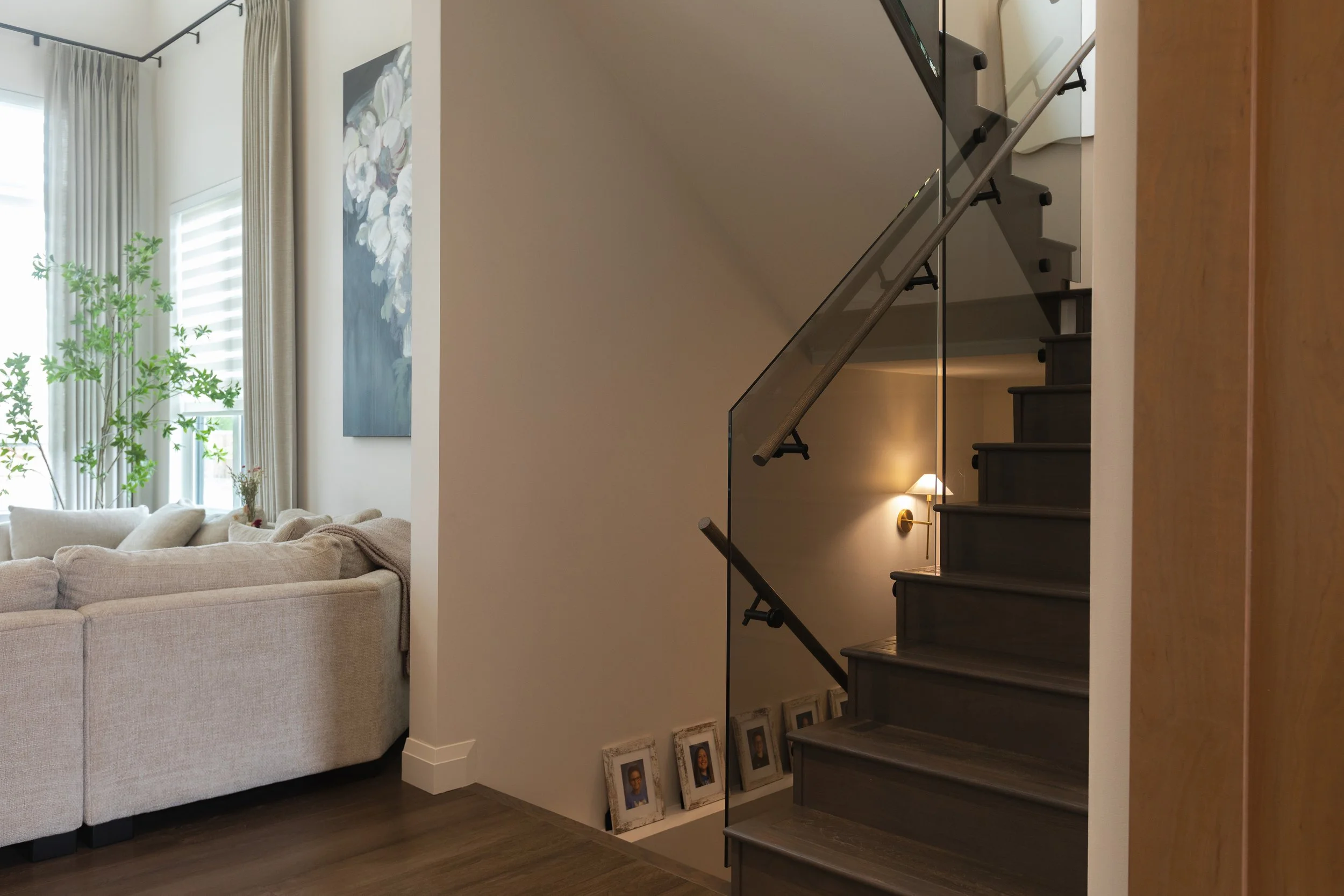 Stairwell in the Sherwood Park Reno by Urbis Infill Homes.