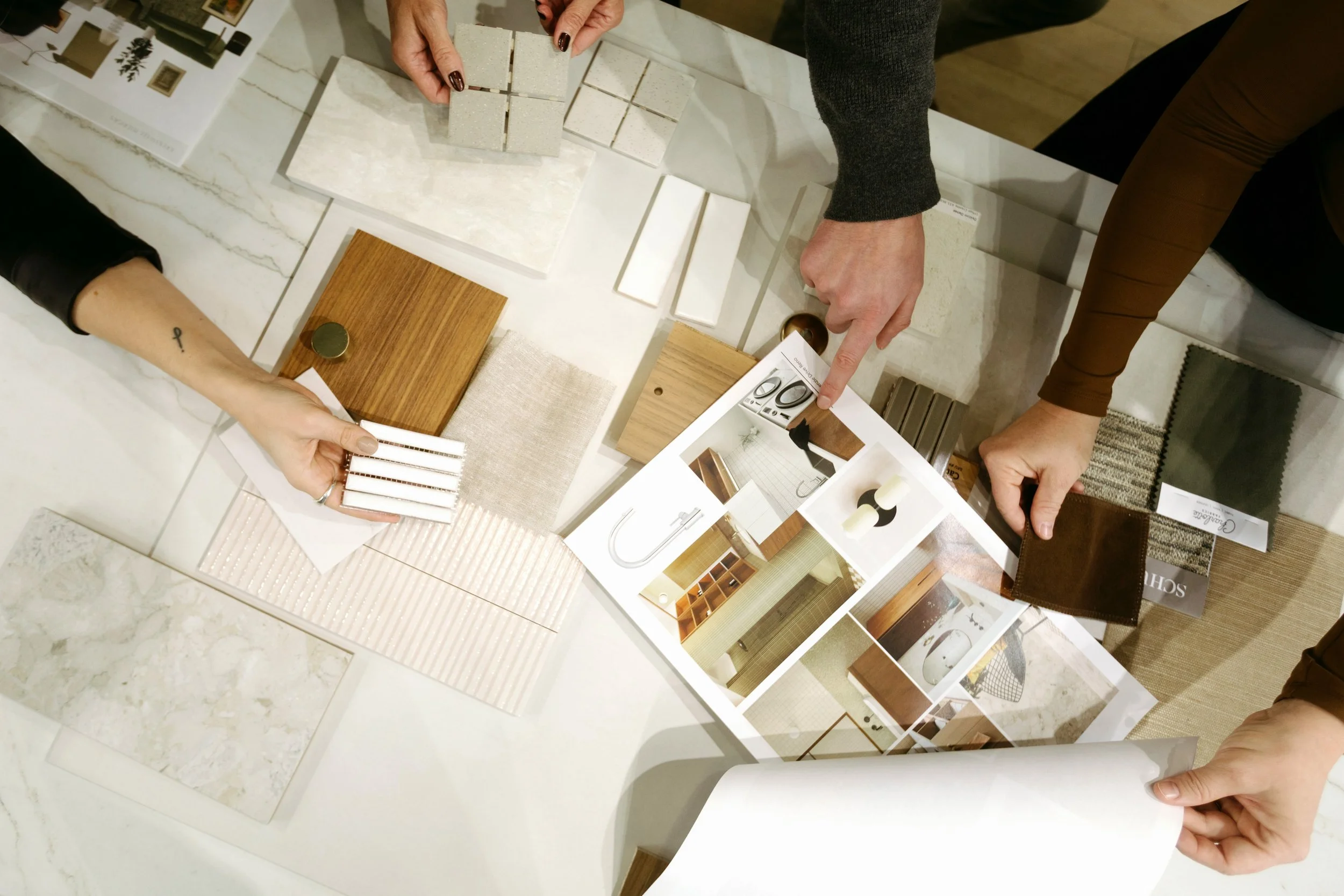 Finishes and selections meeting for Urbis Infill Homes in Edmonton.