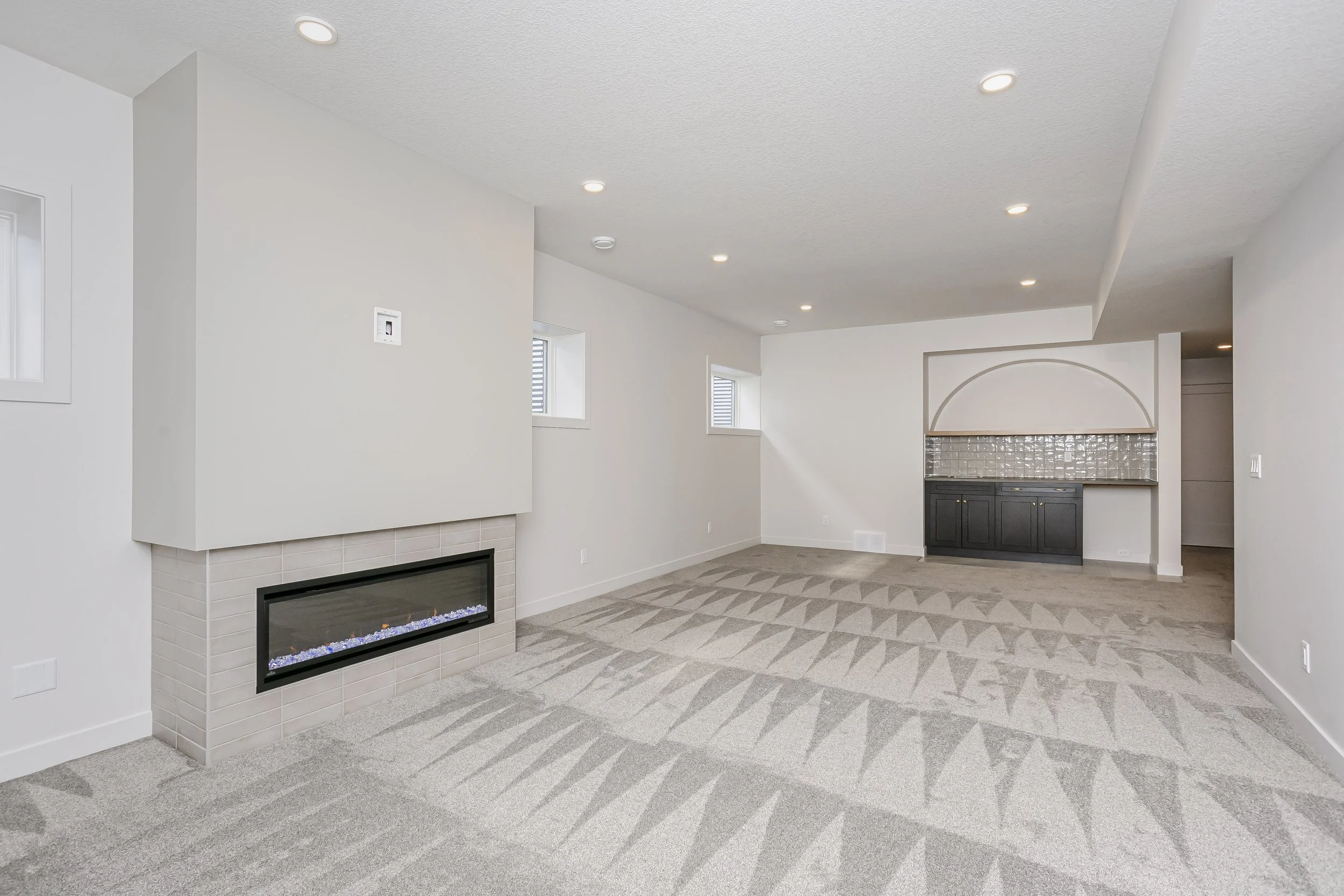 Basement in the Lakehouse at 53 Jubilation Drive in Jensen Lakes by Urbis Infill Homes.