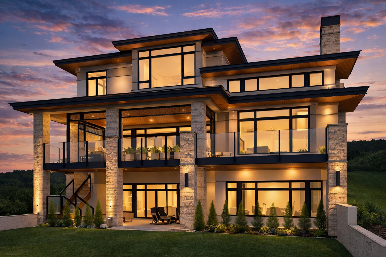 Exterior rear render of Keswick Custom by Urbis Infill Homes in Edmonton.