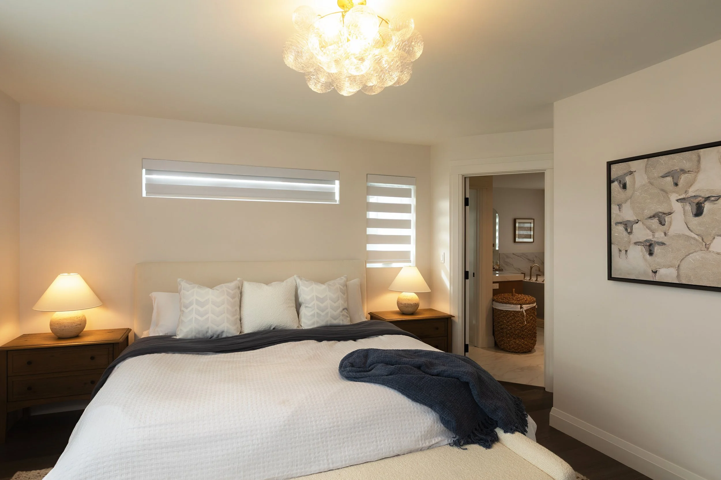 Primary bedroom in the Sherwood Park Reno by Urbis Infill Homes.