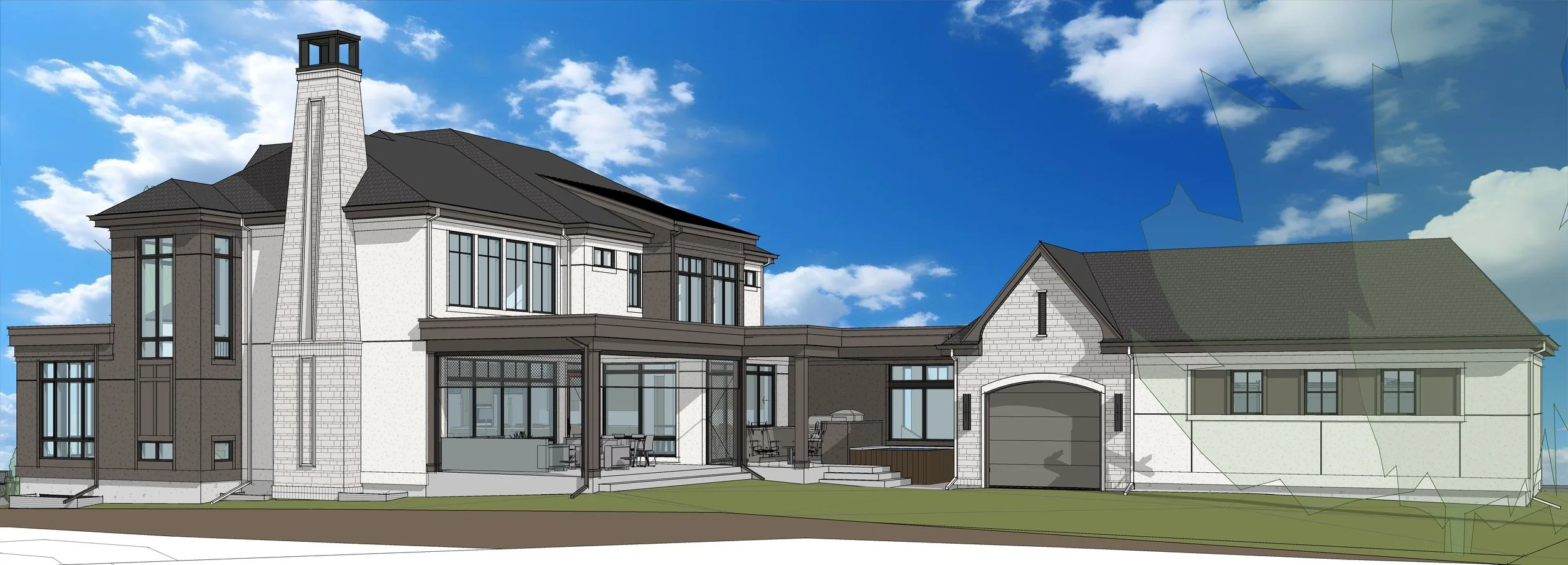 Side render of Windsor Edinboro Road in Windsor Park by Urbis Infill Homes in Edmonton.