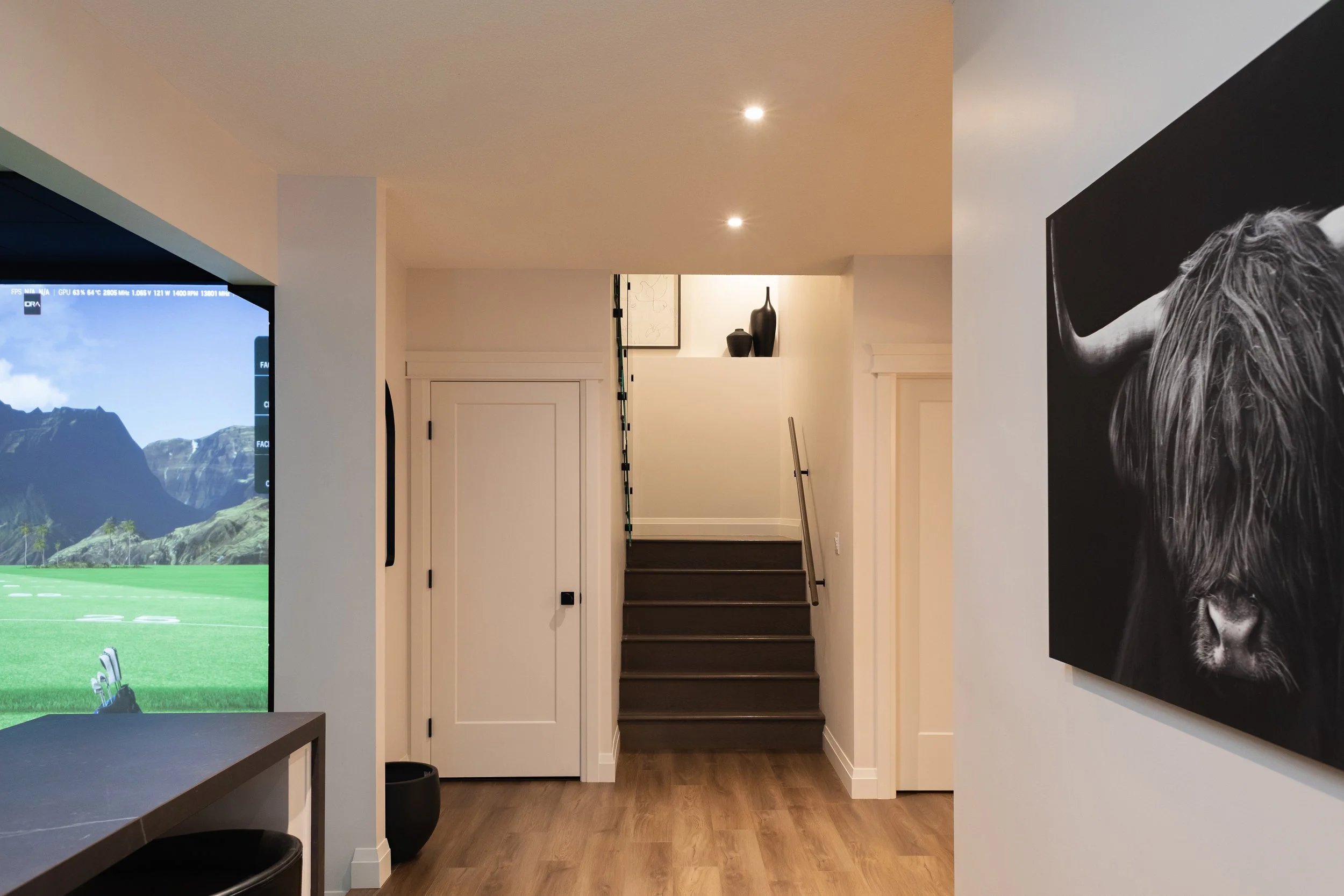 Basement in the Sherwood Park Reno by Urbis Infill Homes.