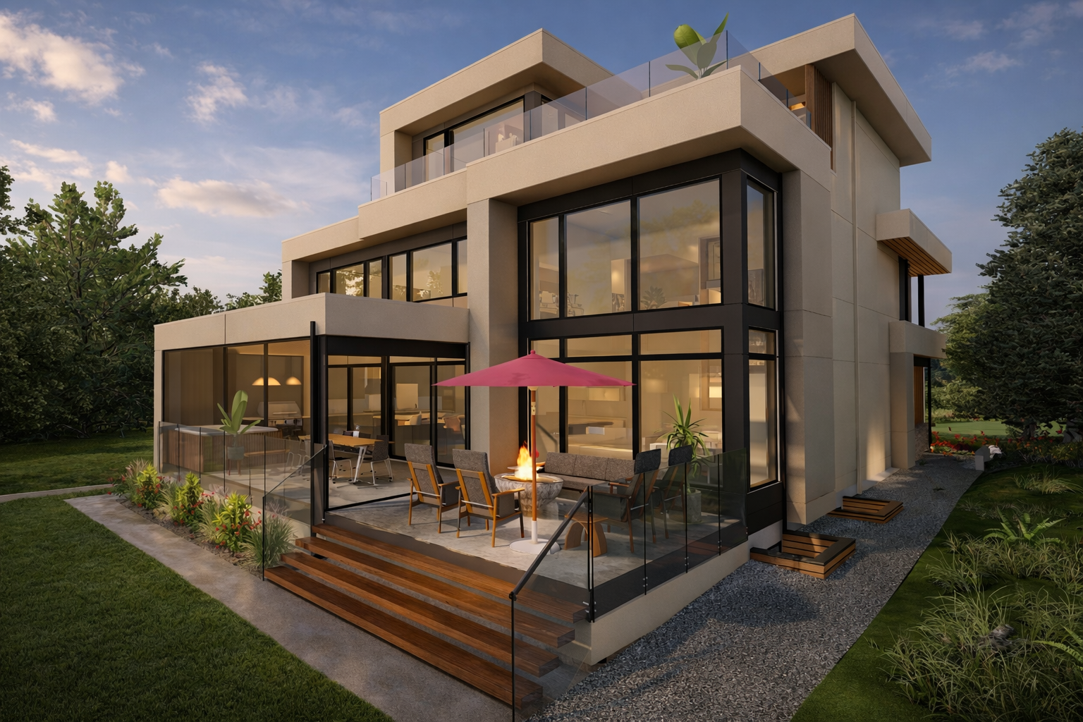 Exterior render of River Heights 95 by Urbis Infill Homes in Edmonton.