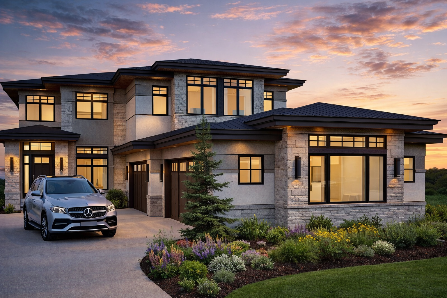 Exterior render of Keswick Custom by Urbis Infill Homes in Edmonton.