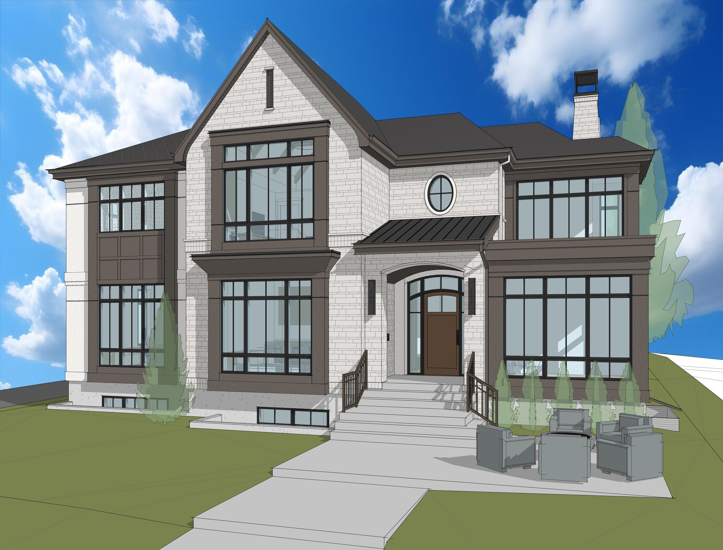 Render of Windsor Edinboro Road in Windsor Park by Urbis Infill Homes in Edmonton.