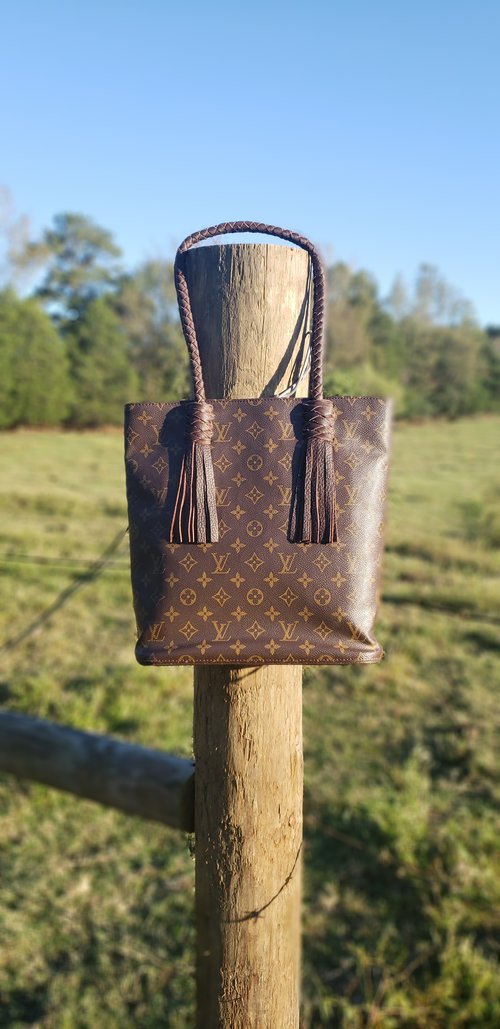 upcycled louis vuitton bag