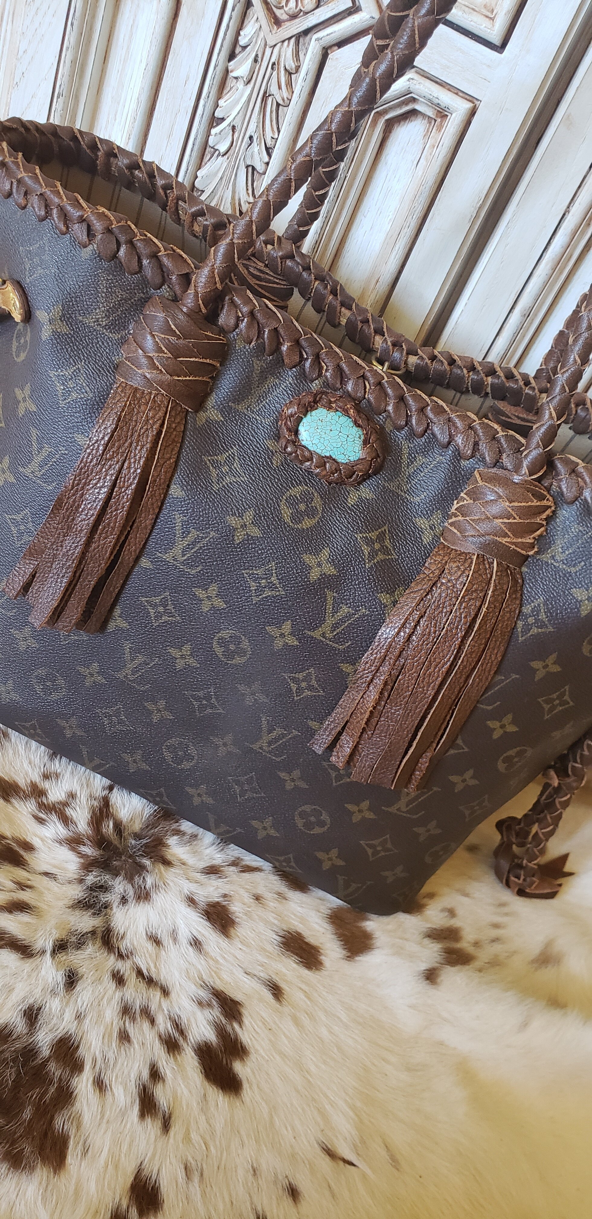 Vuitton Neverfull Louis Vuitton Tassel Bag Upcycled Louis Vuitton
