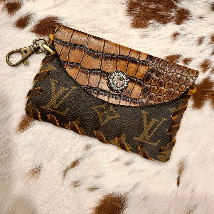 Upcycled LV Braided Tassel Wristlet All LV Front – Anagails