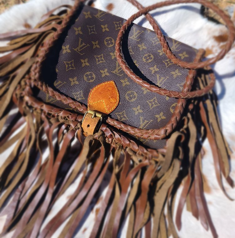 Reserved for Erin repurpose Louis Vuitton Fringe Bag