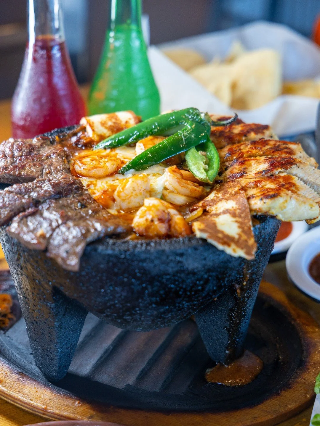 Molcajete Caliente &mdash; your food stays hot from the first bite to the last!