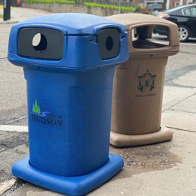 🎉Check out the exciting new addition to our downtown! 🎉

You will now see RECYCLING BINS ♻️ along the sidewalks of downtown Hudson! We are so excited about this! It&rsquo;s another step in the right direction as we continue to move toward more sust