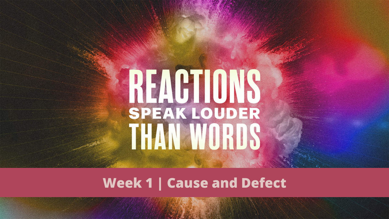 Reactions Speak Louder Than Words | Week 1 | Cause and Defect