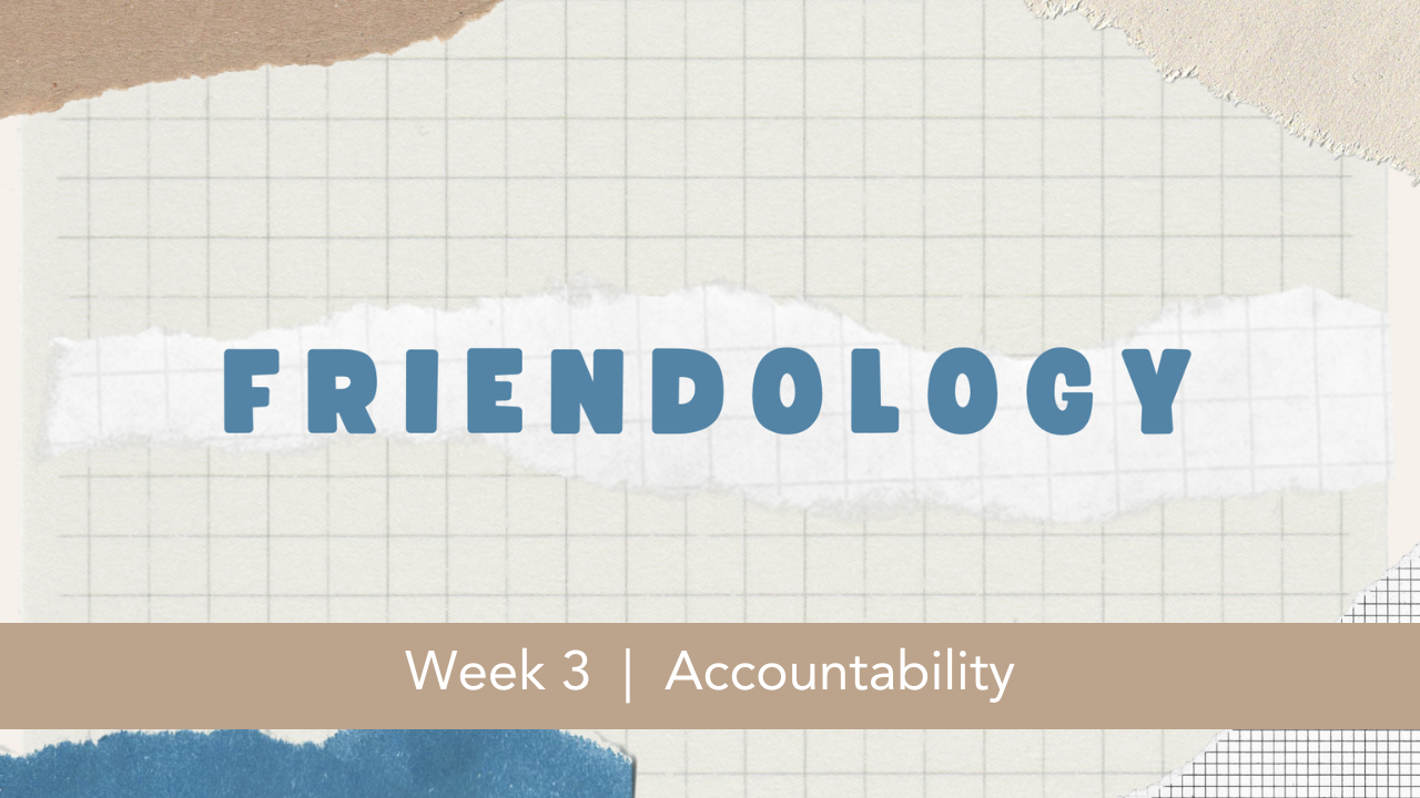 Friendology  |  Week 3  |  Accountability