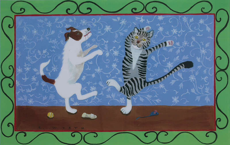 Dancing Dog and Cat Placemat
