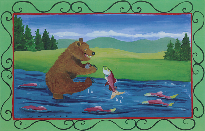 Bear and Salmon Placemat
