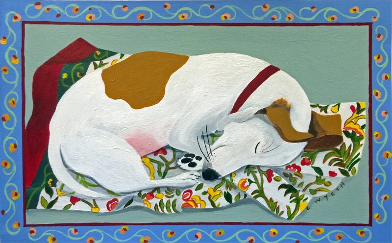 Zoe White Dog Sleeping 