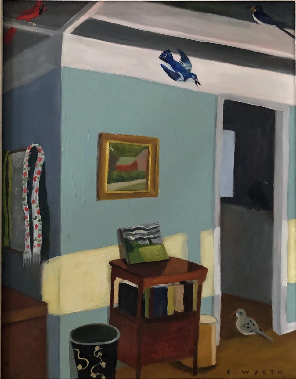 Early Morning, oil on panel, Framed