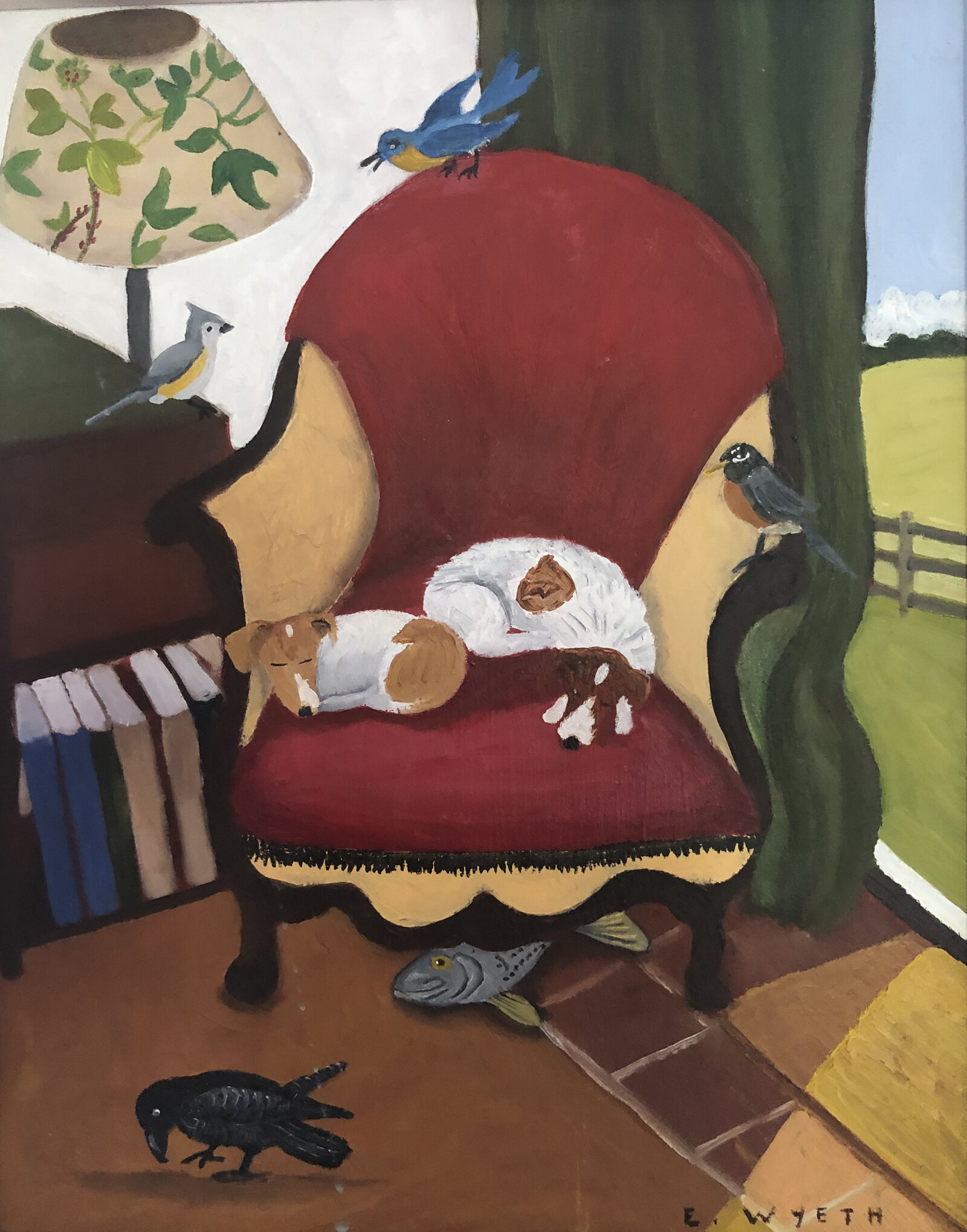 The Kitchen Chair, oil on panel, 9 1/2" x 11" framed