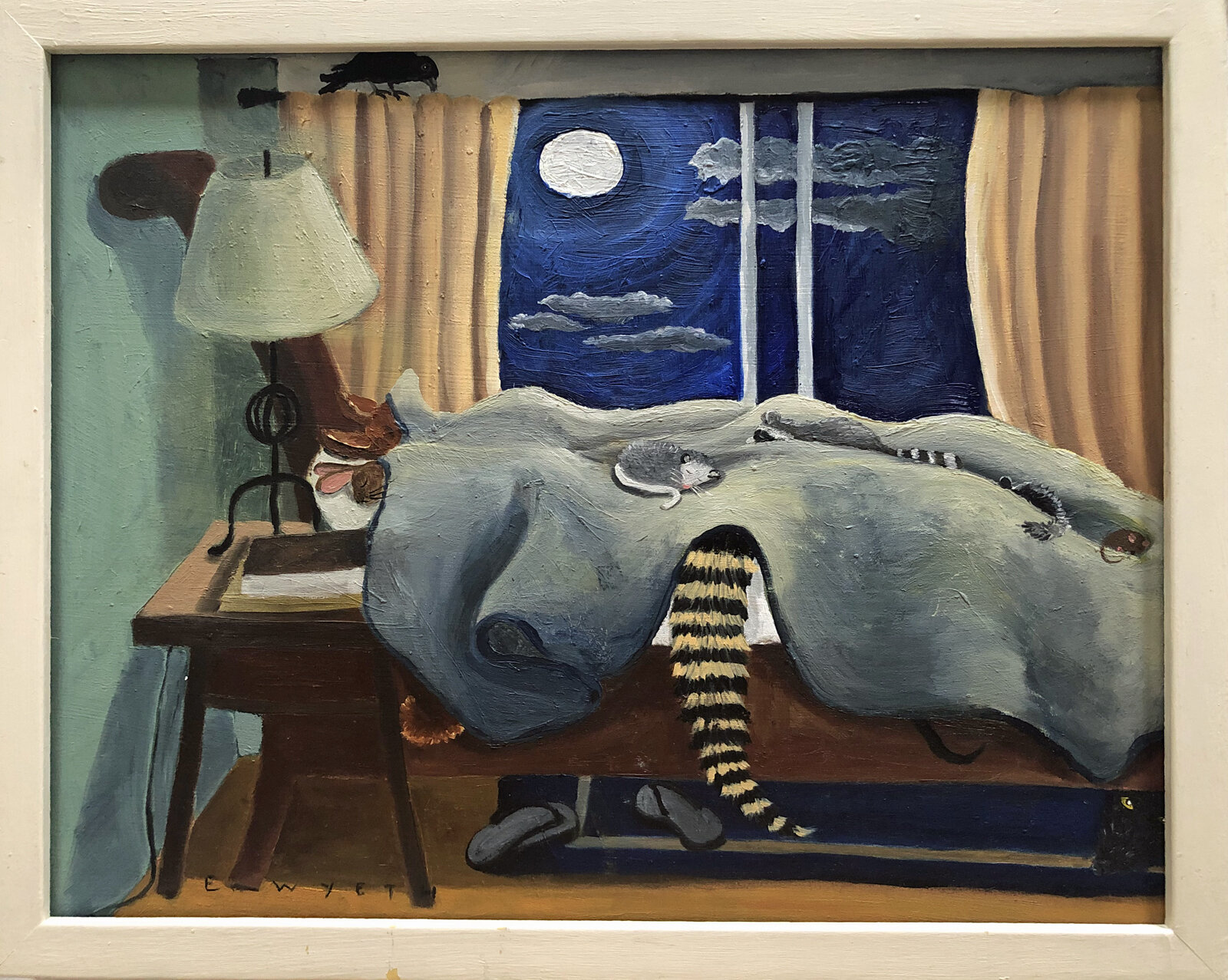 "Full Moon", oil on panel, 12" x 15" Framed