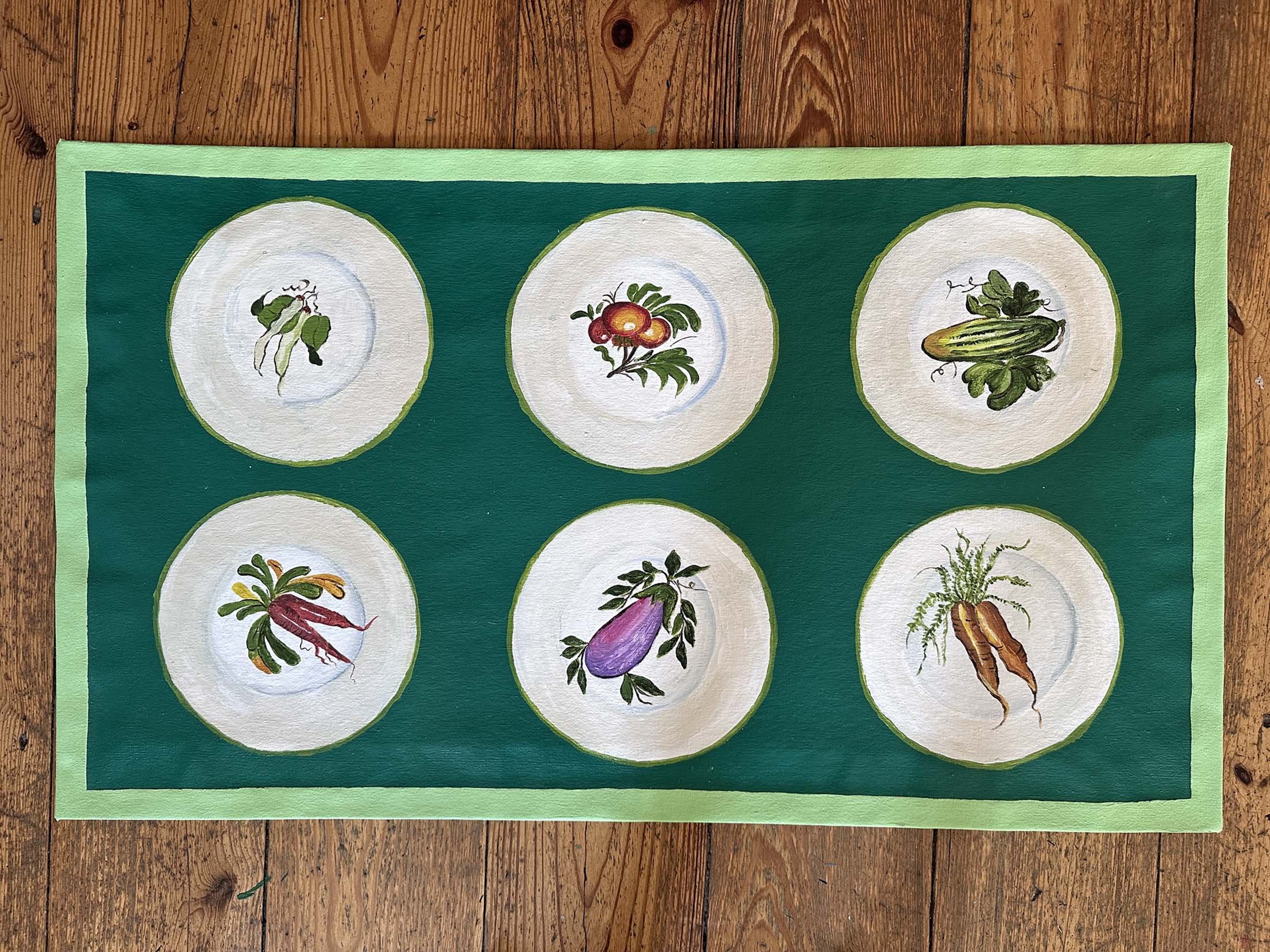 Salad Plates on Green, 21" x 36".jpg