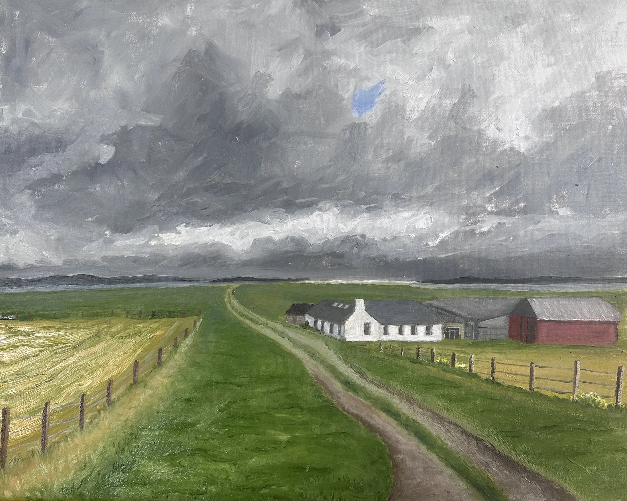 Orkney Farm, oil on linen, 16" x 20" 2026