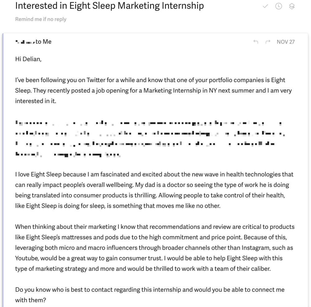 Cold Email Your Way Into an Internship/Job at Any Startup — Colin