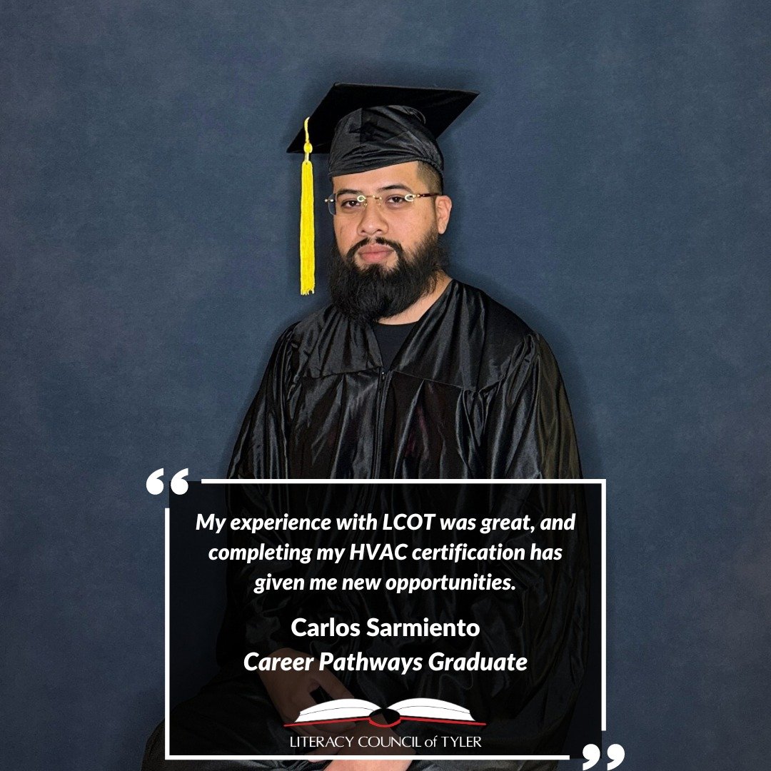 Your gift on East Texas Giving Day supports students like Carlos!🎓🤩 #ETGD2024 

Give now! Link in bio!

Want to learn more about Literacy Council of Tyler? Visit us at lcotyler.org or call 903-533-0330