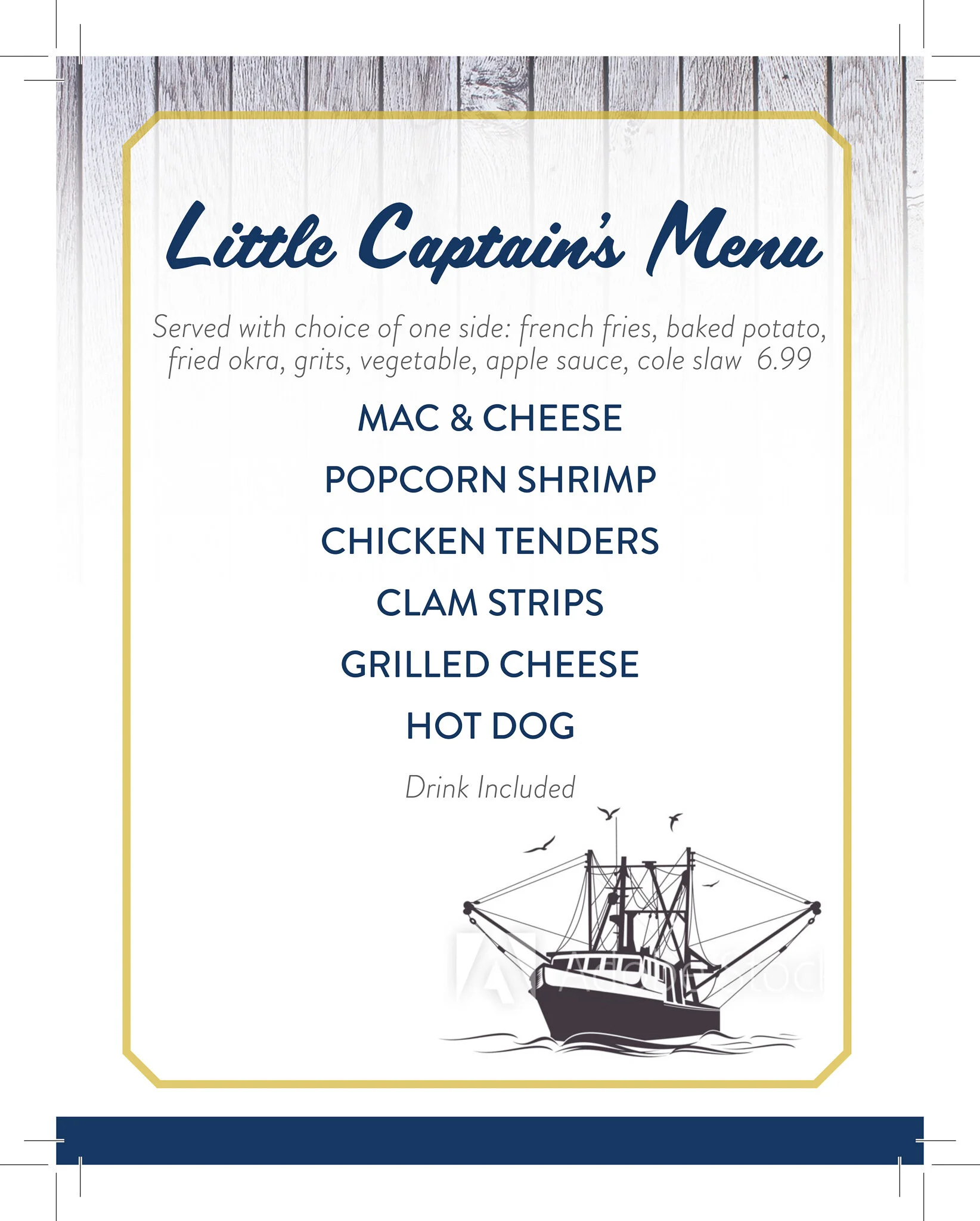 Menu — Charlies Fish House Restaurant