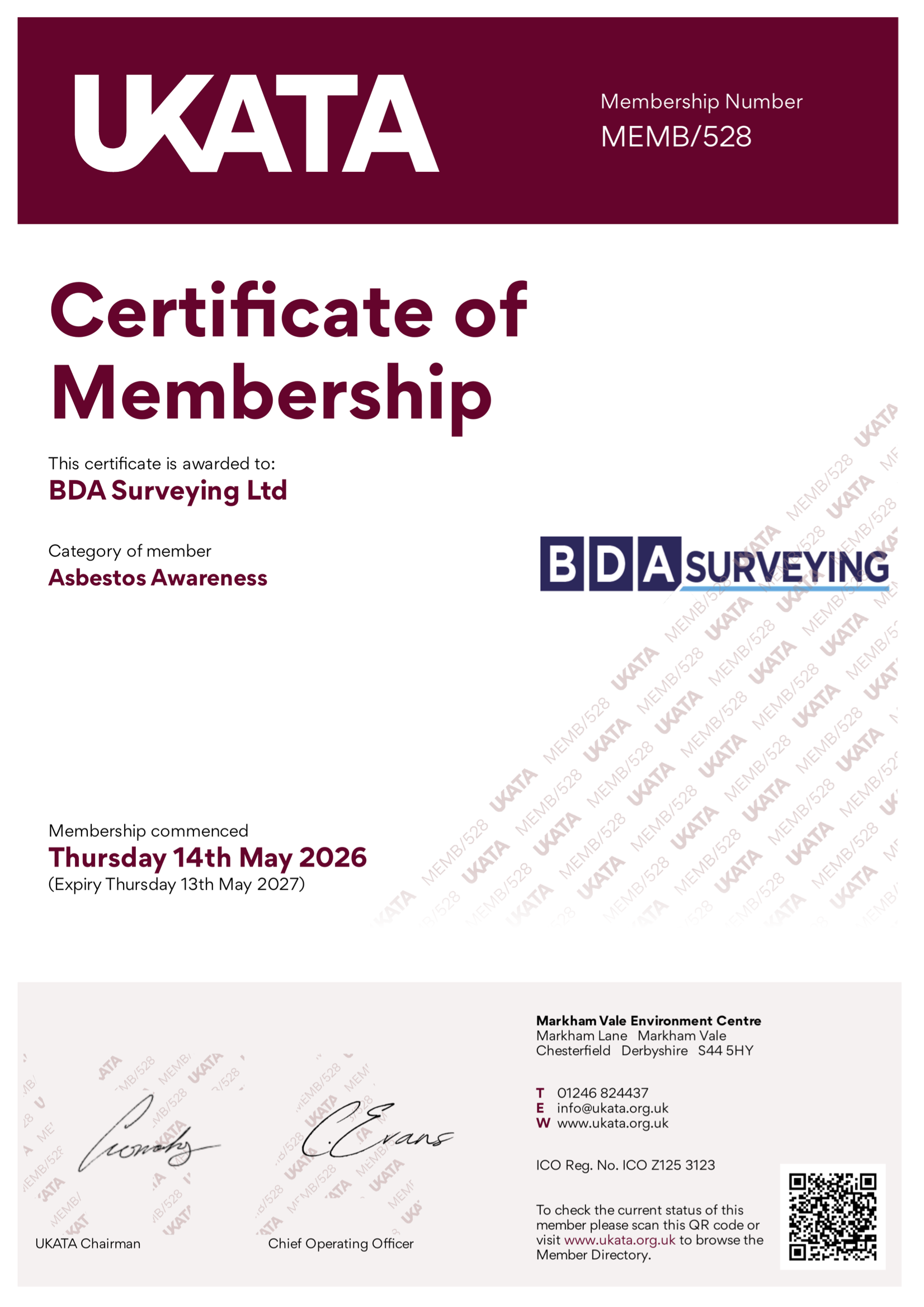 UKATA Asbestos Awareness Course