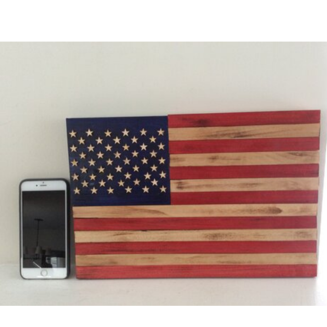 Medium Rustic Wooden Flag
