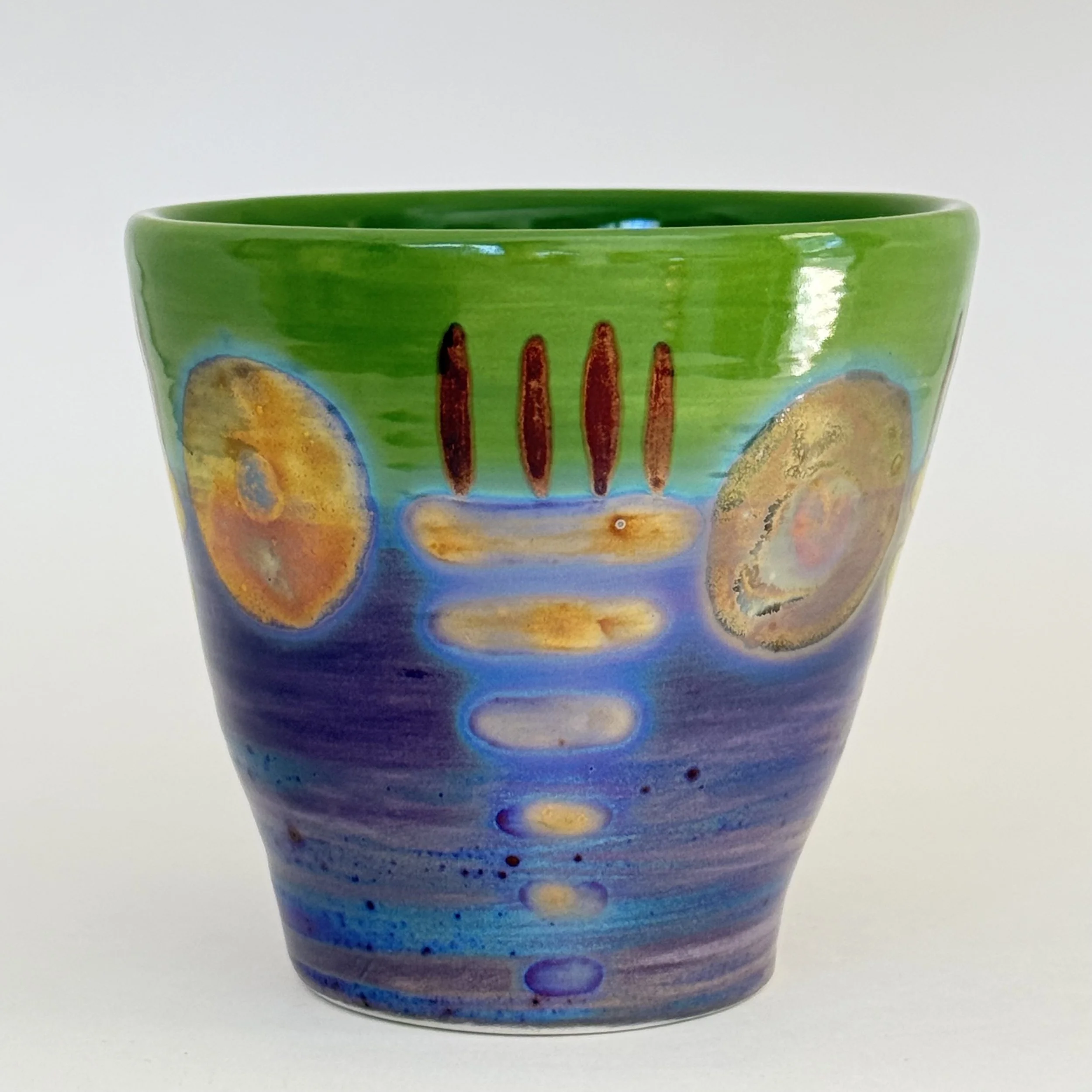 Fun in-glaze lustre beaker