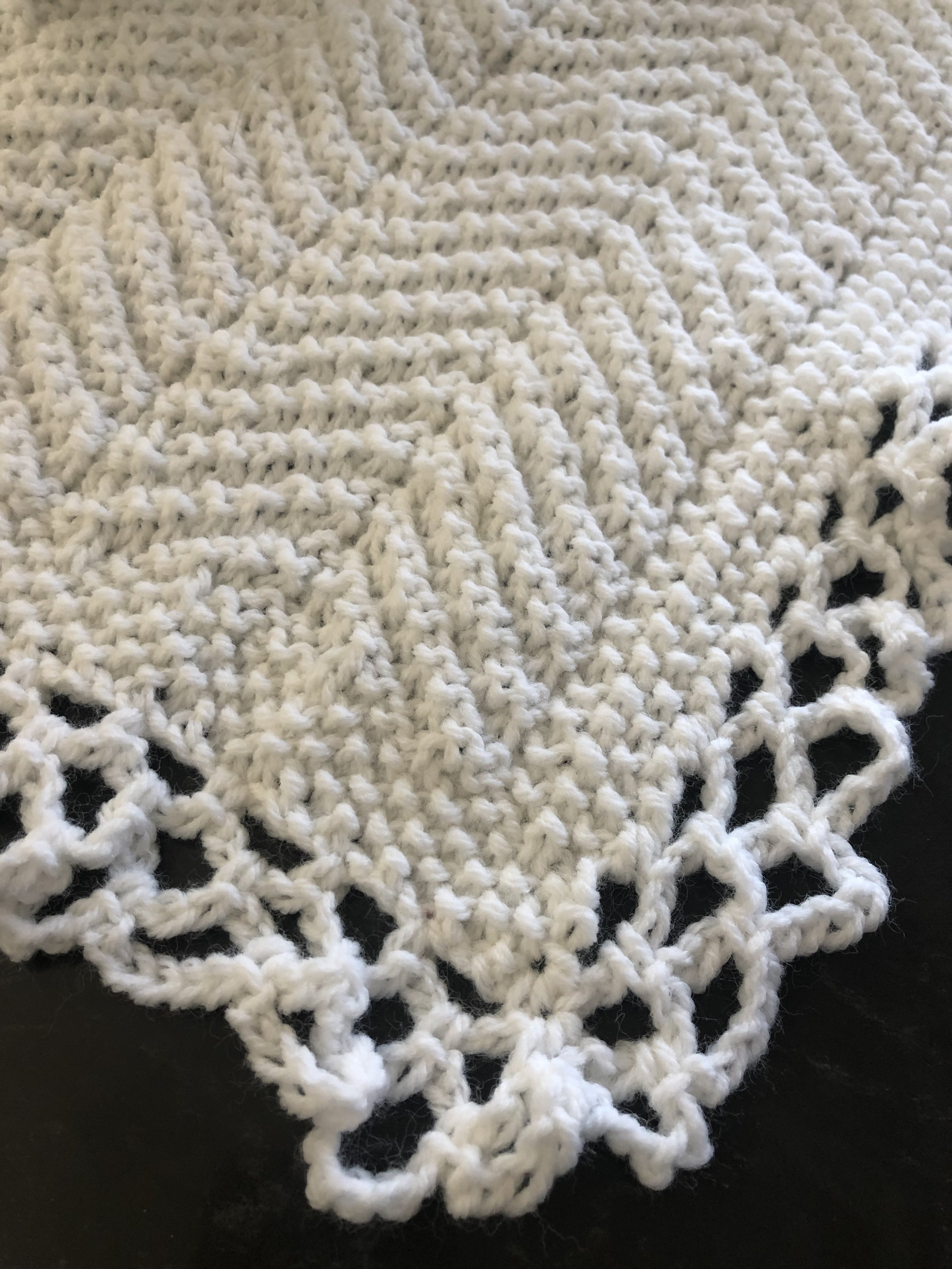Item #E110 -White Knit Blanket 